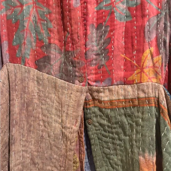 NWT Multicolor Boho Dress/Shirt - Picture 4 of 13